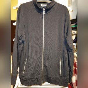 EUC Christine Alexander Black Lightweight Zip-Up Jacket Sz 2X